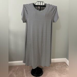 LuLaRoe Blue and White Dress